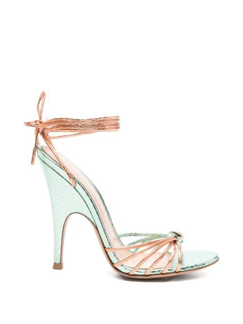 Gianvito Rossi Ricaye round-toe sandals - Green - zdjęcie produktu nr 1