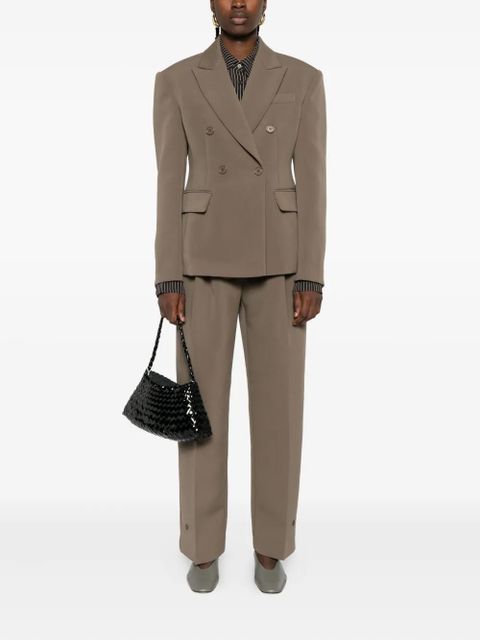 The Frankie Shop peak-lapel double-breasted blazer - Green