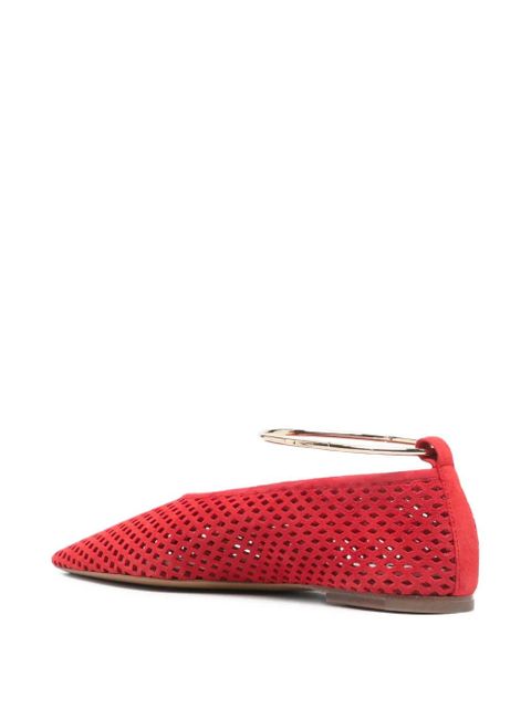 Jil Sander lattice ankle strap pumps - Red - zdjęcie produktu nr 2