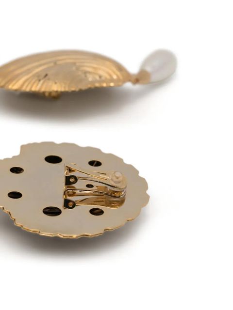 Rowen Rose shell drop earrings - Gold