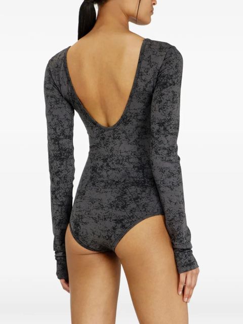 Diesel open-back long-sleeve bodysuit - Grey