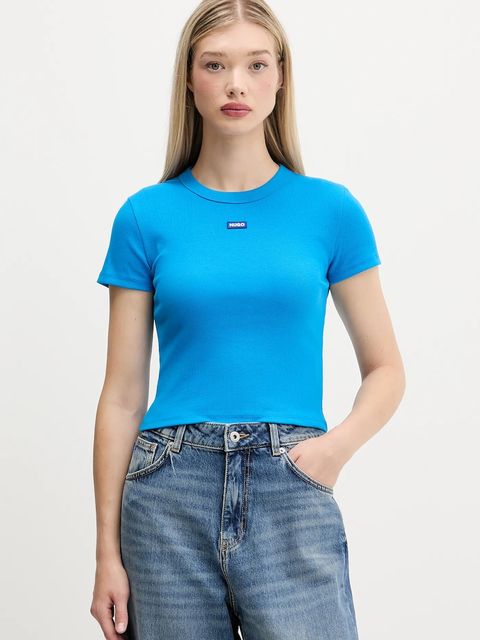 Hugo Blue t-shirt damski kolor turkusowy 50510749 - zdjęcie produktu nr 1