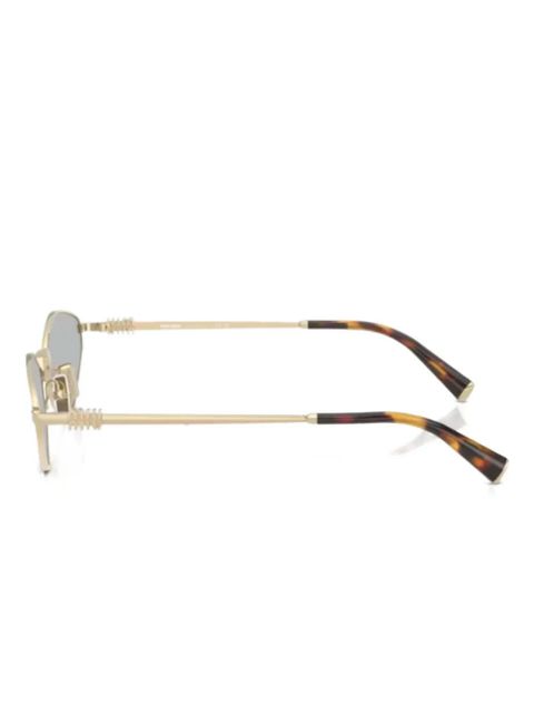 Miu Miu Eyewear hexagonal frame sunglasses - Gold - zdjęcie produktu nr 2