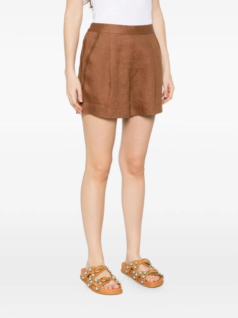 MC2 Saint Barth Amani pleated shorts - Brown