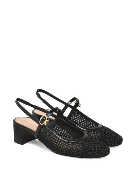 Gianvito Rossi Francoise buckle-strap heeled pumps - Black