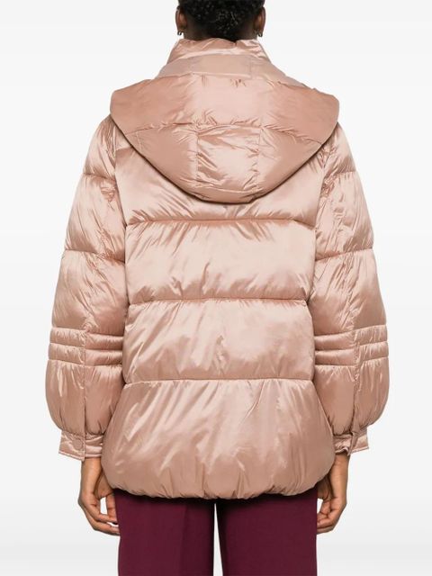 TWINSET striped jacquard puffer jacket - Pink
