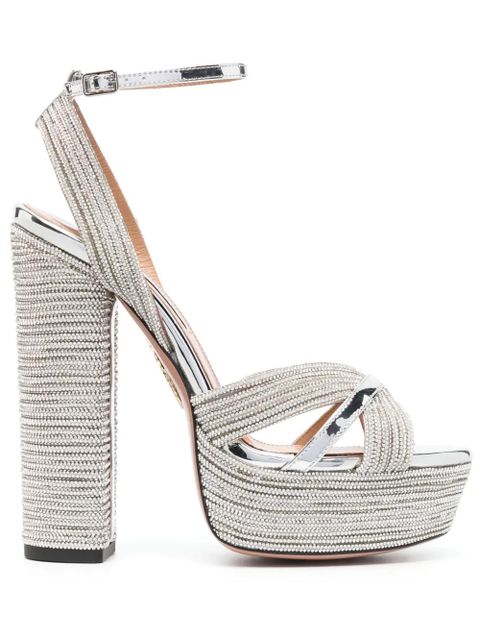 Aquazzura Ari 150mm platform sandals - Silver - zdjęcie produktu nr 1