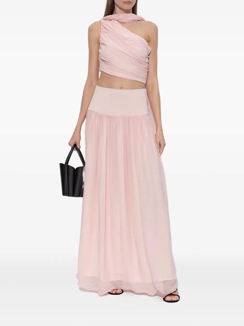 Posse Solene one-shoulder draped top - Pink