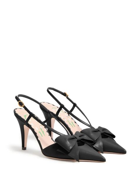 Valentino Garavani 85mm Bowow slingback pumps - Black - zdjęcie produktu nr 2