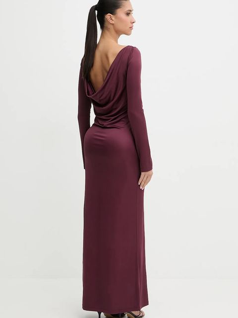 HUGO sukienka kolor fioletowy maxi dopasowana 50550740 - zdjęcie produktu nr 2