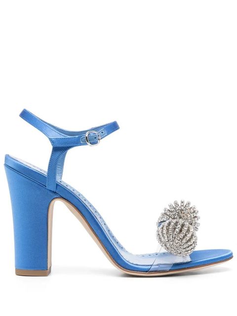 Manolo Blahnik Ostria 90mm star-embellished sandals - Blue - zdjęcie produktu nr 1
