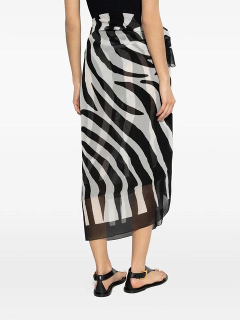 Balmain zebra-print sarong - Black