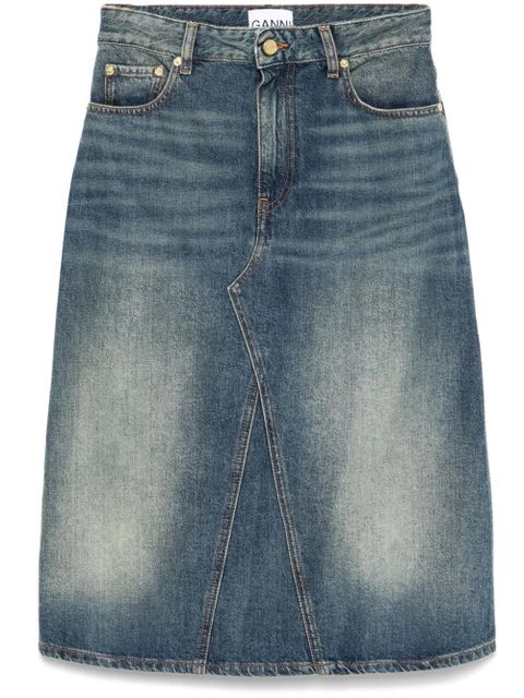 GANNI Heavy midi skirt - Blue - zdjęcie produktu nr 1