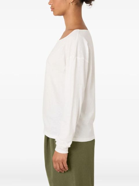 American Vintage Aksun boat-neck long-sleeved T-shirt - White