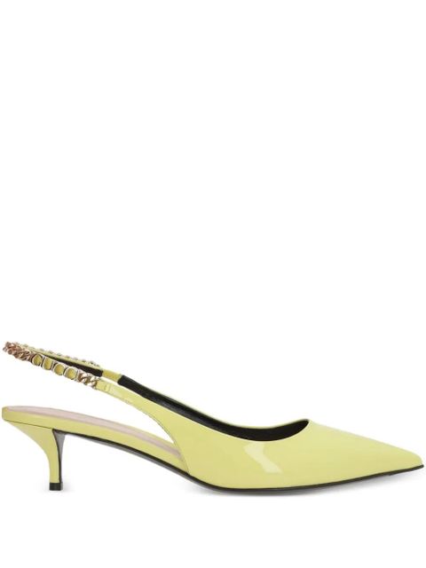 Gucci 45mm Signoria chain-embellished slingback pumps - Yellow - zdjęcie produktu nr 1