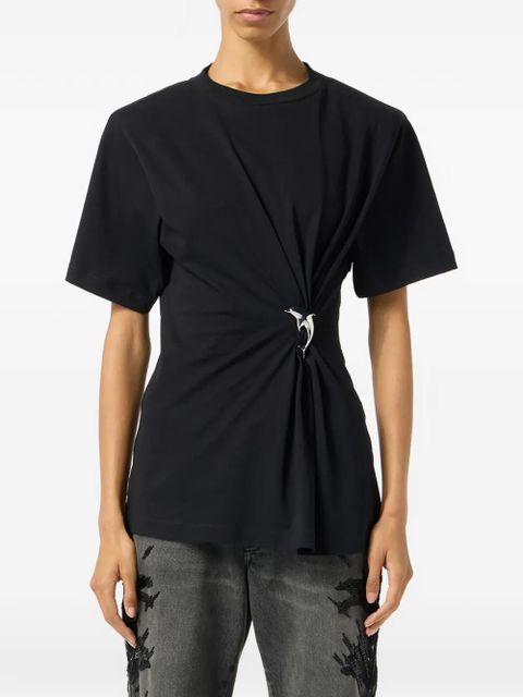 Blumarine dolphin-detail T-shirt - Black - zdjęcie produktu nr 2