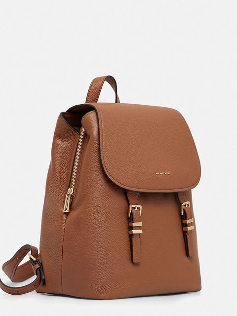 MICHAEL Michael Kors plecak skórzany QUINN damski kolor brązowy duży gładki 30T5GQNB2L - zdjęcie produktu nr 2