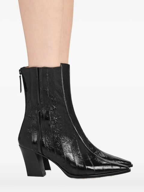 Aquazzura 70mm Francoise pointed-toe ankle boots - Black - zdjęcie produktu nr 2