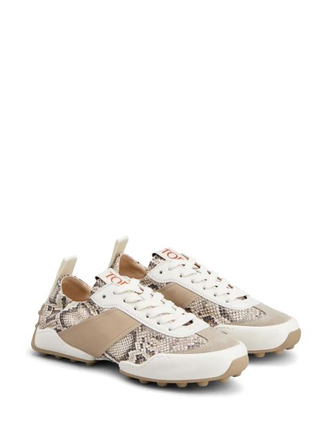 Tod's snake-print leather sneakers - Neutrals - zdjęcie produktu nr 2