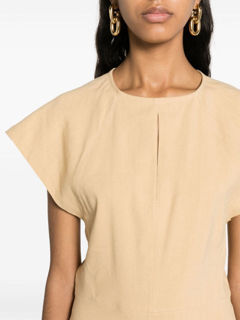 ISABEL MARANT Mirna panelled midi dress - Neutrals