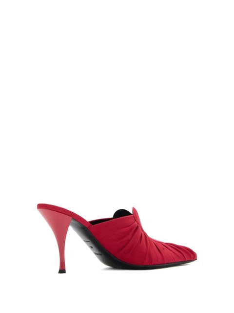 NEOUS Kochab ruched mules - Red