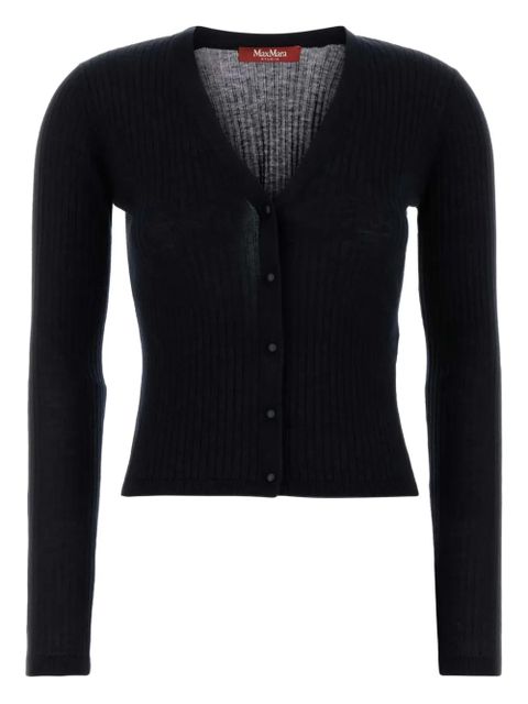 Max Mara Potus ribbed V-neck cardigan - Blue - zdjęcie produktu nr 1