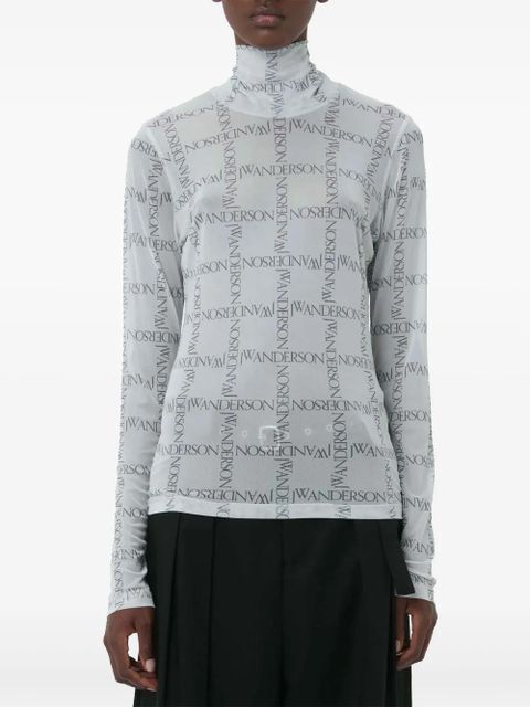 JW Anderson sheer turtleneck top - White