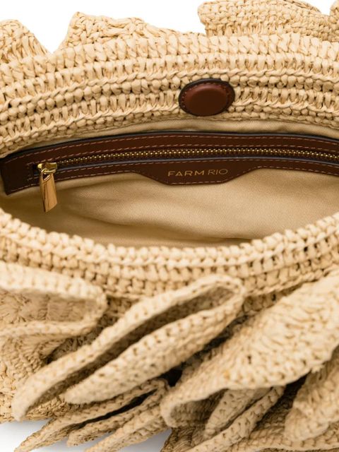 FARM Rio raffia shoulder bag - Neutrals
