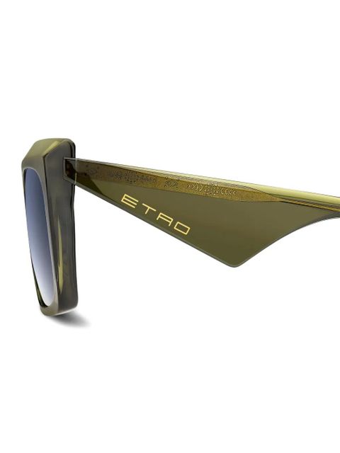 ETRO geometric-frame sunglasses - Green - zdjęcie produktu nr 2
