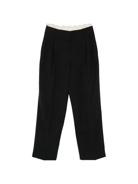 Magda Butrym crochet-trim belted trousers - Black - zdjęcie produktu nr 1