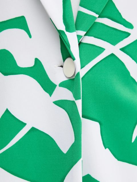 Joseph Ribkoff marynarka kolor zielony jednorzędowa wzorzysta 242230