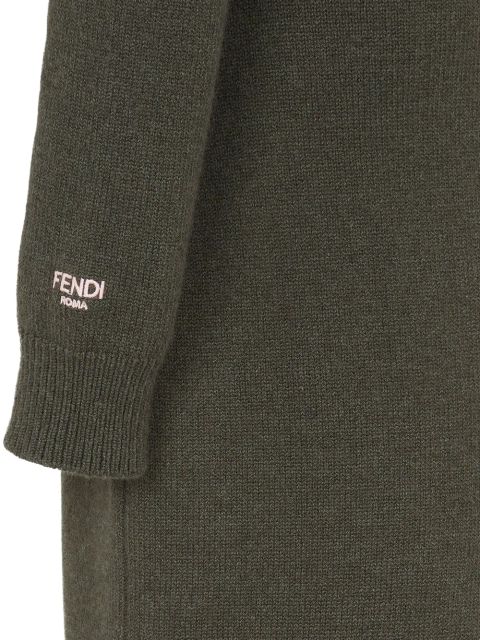 FENDI roll neck long-sleeve dress - Green