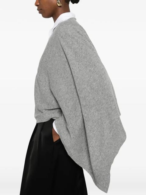 Jil Sander draped asymmetric cape - Grey
