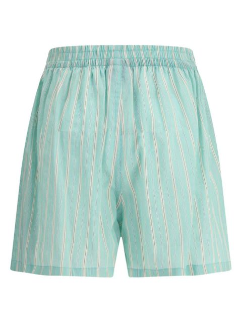 Balenciaga striped elastic-waist shorts - Green - zdjęcie produktu nr 1