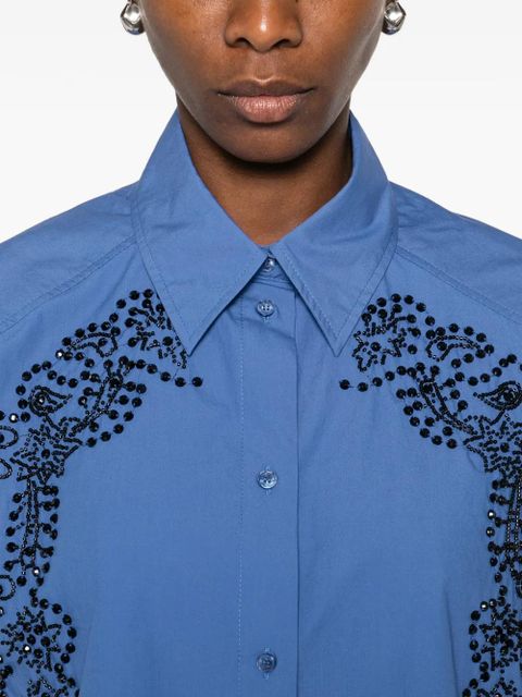 SANDRO embellished shirt - Blue