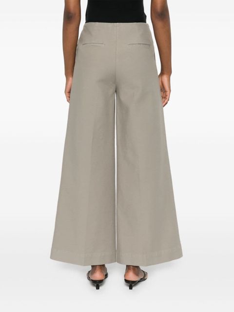TOTEME cotton wide-leg trousers - Grey