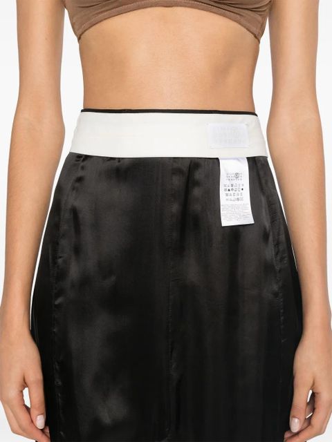 MM6 Maison Margiela numbers motif-patch skirt - Black