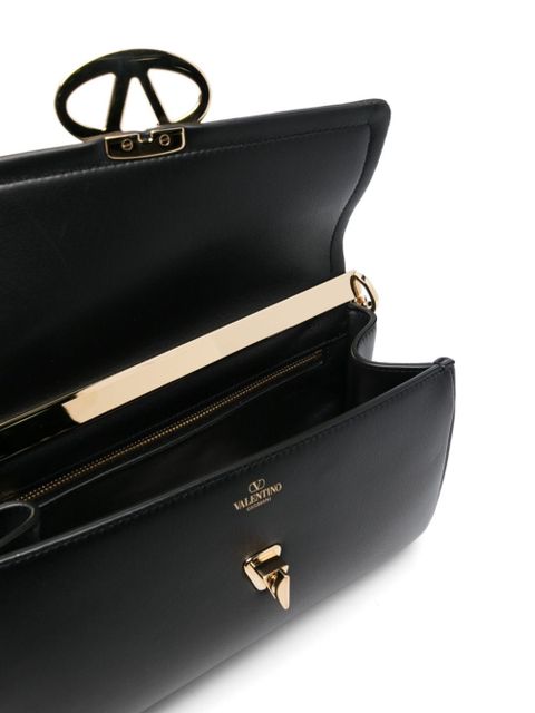 Valentino Garavani VLogo Signature-plaque shoulder bag - Black