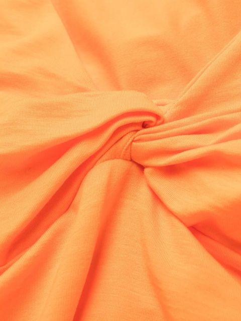 GANNI V-neck long-sleeve dress - Orange