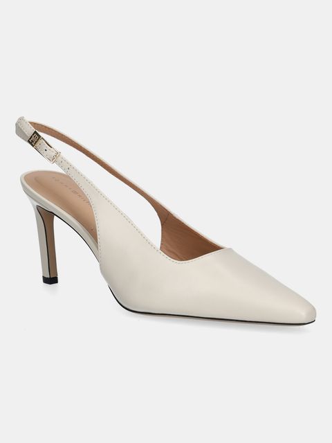Tommy Hilfiger szpilki skórzane SQUARED TOE HIGH HEEL SLINGBACK - zdjęcie produktu nr 2