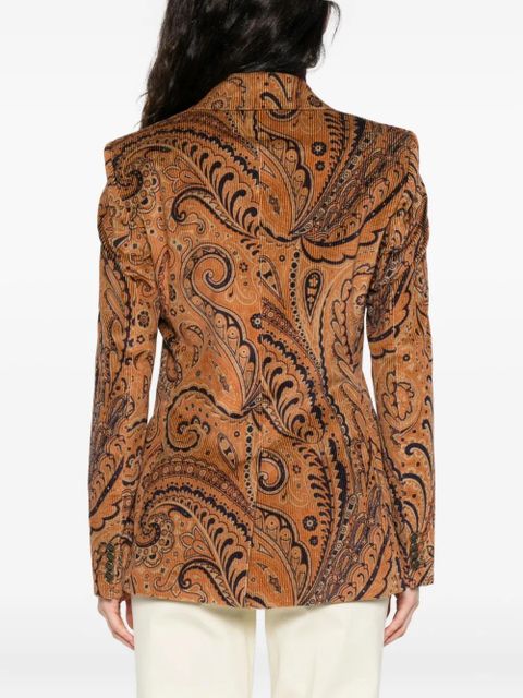 ETRO paisley-print double-breasted blazer - Orange - zdjęcie produktu nr 2