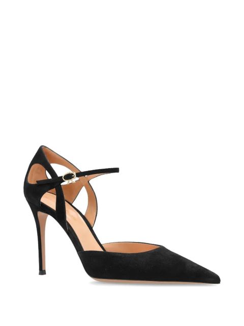 Gianvito Rossi Camnero suede pointed-toe pumps - Black - zdjęcie produktu nr 2