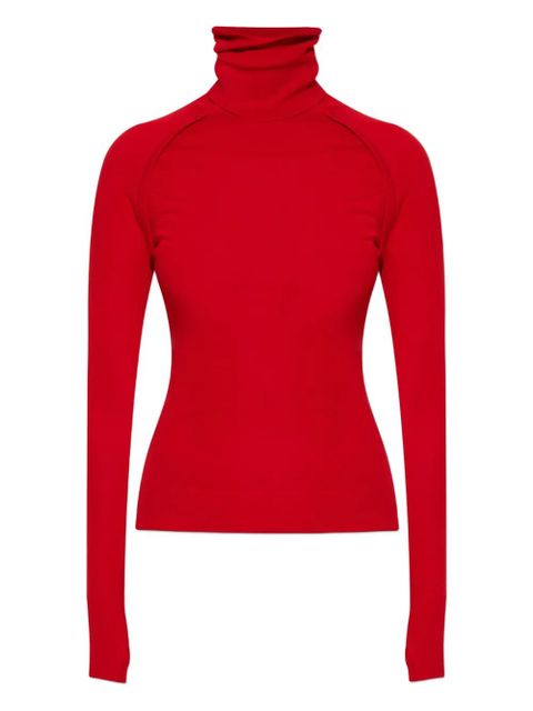 Victoria Beckham wool high neck top - Red - zdjęcie produktu nr 1