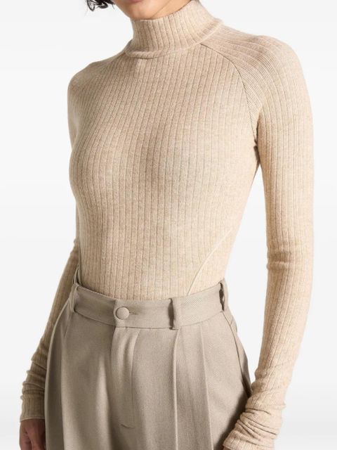 Manière De Voir contour-piping ribbed top - Neutrals