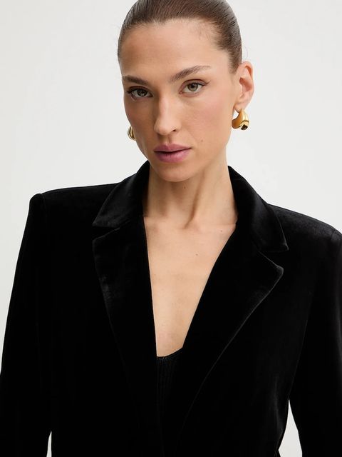 Armani Exchange marynarka kolor czarny jednorzędowa gładka XW000789 AF16147