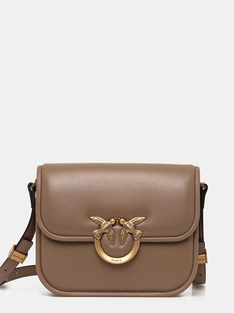 Pinko torebka skórzana kolor brązowy 104297 A26L