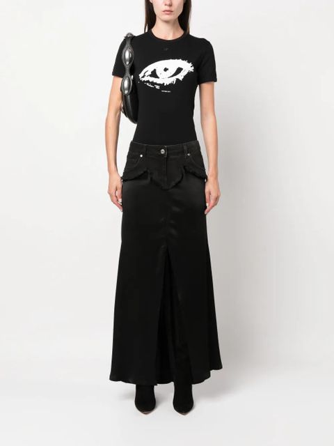 Blumarine layered detail ankle-length skirt - Black - zdjęcie produktu nr 2