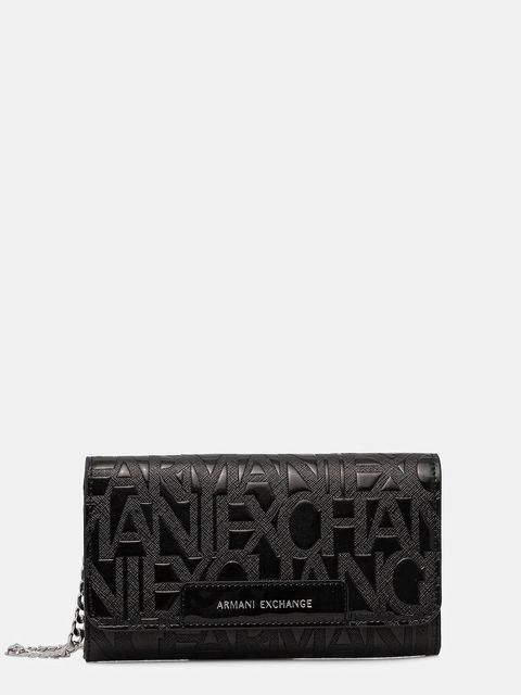 Armani Exchange portfel damski kolor czarny XW000358 AF17290 - zdjęcie produktu nr 1