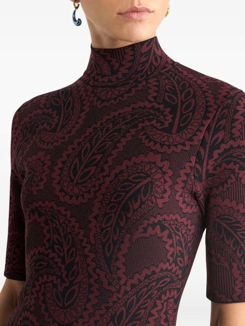 ETRO paisley-motif midi dress - Red
