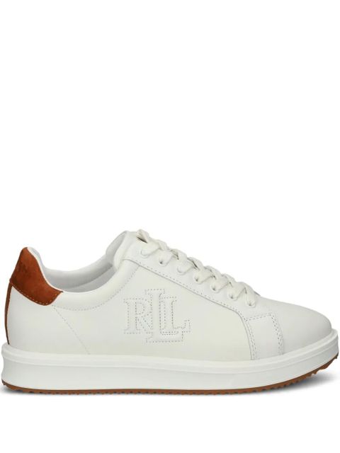Lauren Ralph Lauren logo-embroidered leather sneakers - White - zdjęcie produktu nr 1